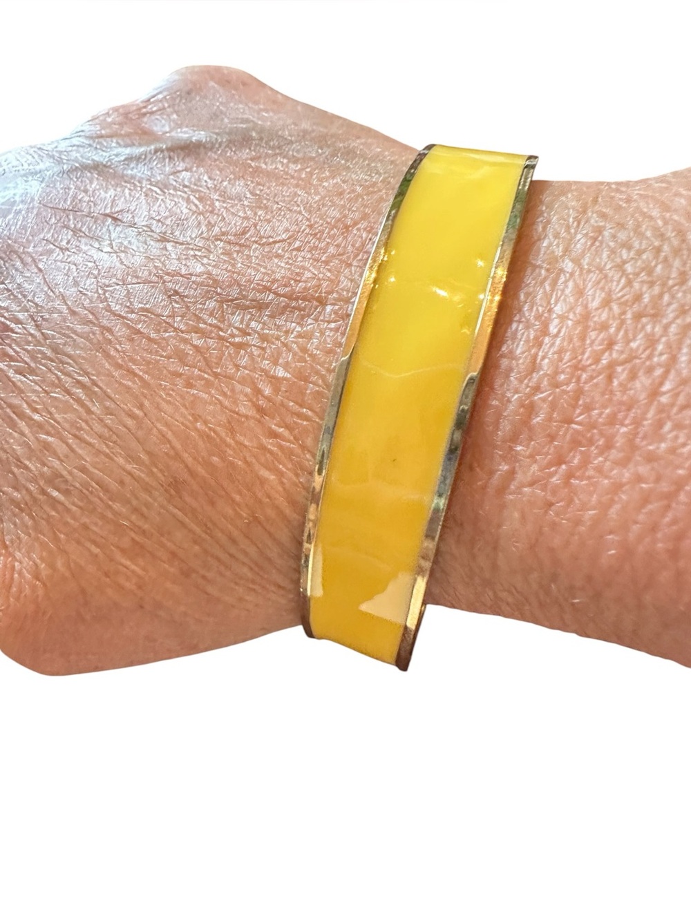 Vintage Banana Republic Yellow and Gold Bangle Bracelet